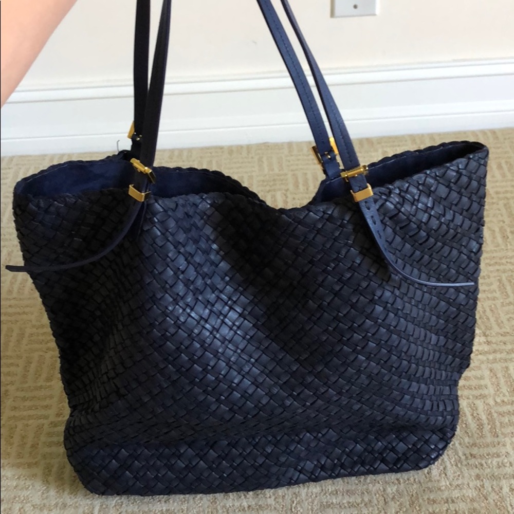 Micheal Kors collection navy weave tote